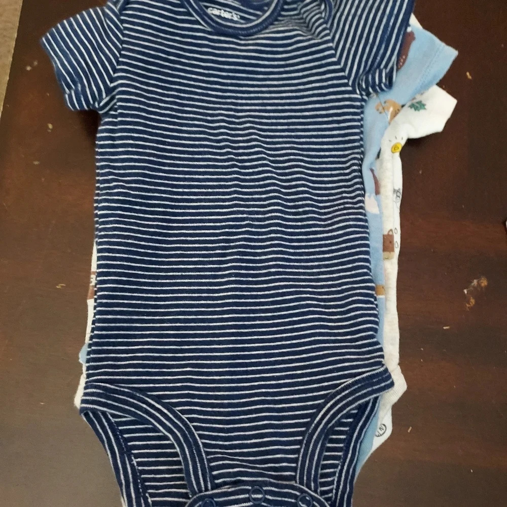 Carter's Baby Boy Bodysuits 5 Pack Animal Size 6M - Picture 9 of 12